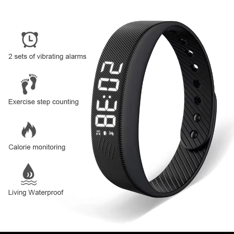 Android Smartwatch Accessories - Inteligentna bransoletka LED, cyfrowy, wodoodporny zegarek,