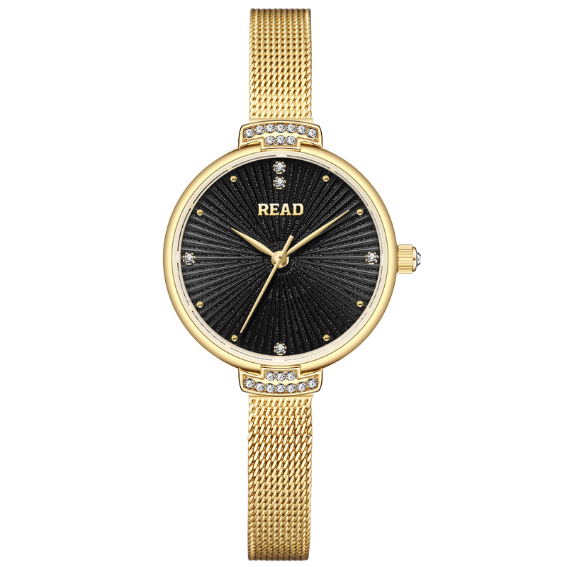 Stainless Mesh Band - Zegarek damski kwarcowy READ | Czarna