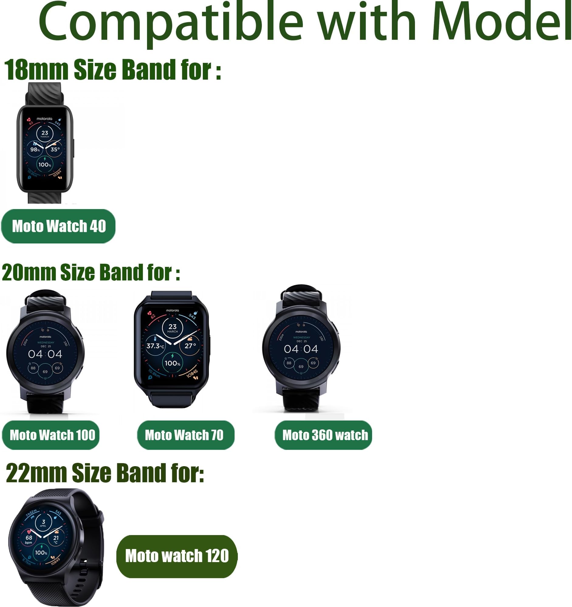 Pasek ze stali nierdzewnej do  – Motorola Smartwatch Accessories recenzja i cena
